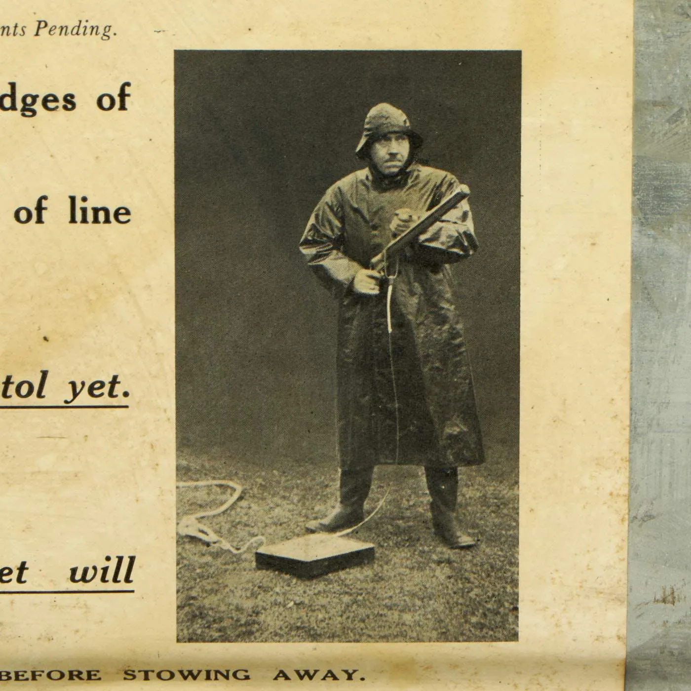 Original British Pre-WWII Schermuly Pistol Rocket Apparatus Rescue Line Thrower Set in Case - Serial No 60510