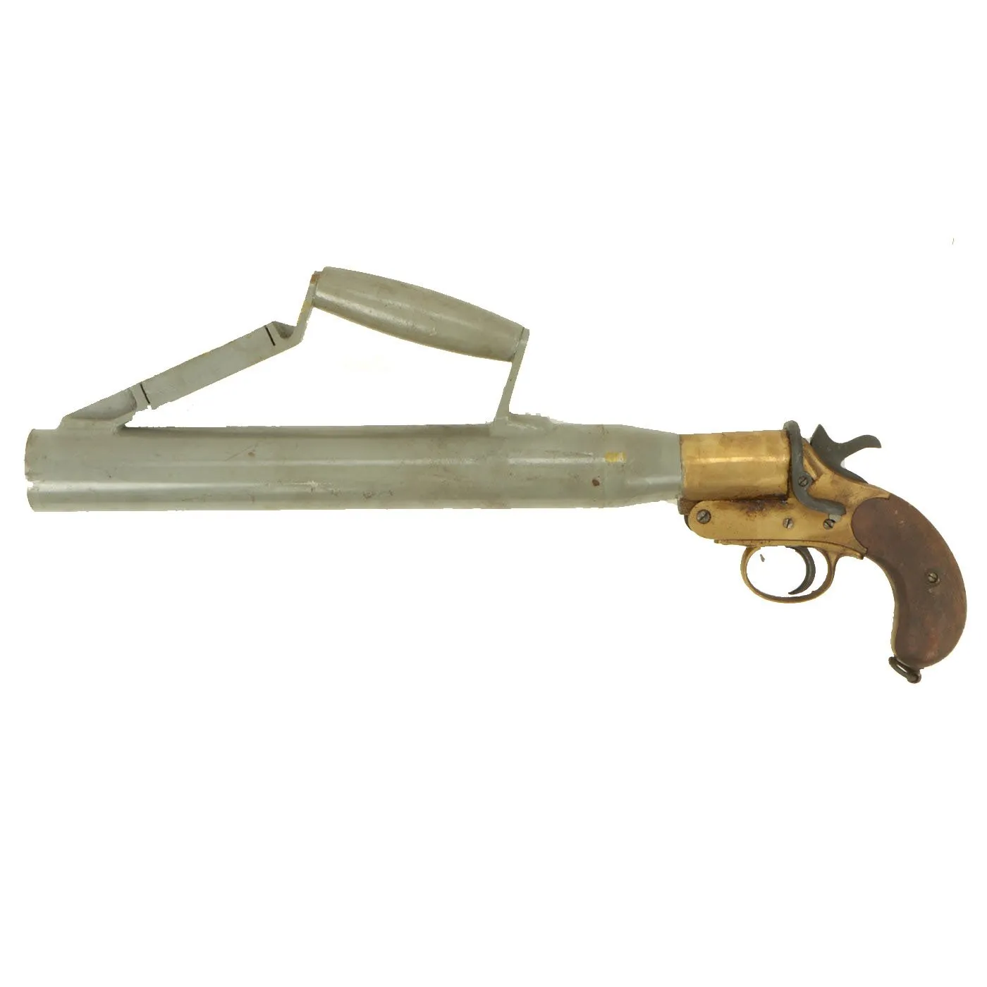 Original British Pre-WWII Schermuly Pistol Rocket Apparatus Rescue Line Thrower Set in Case - Serial No 60510