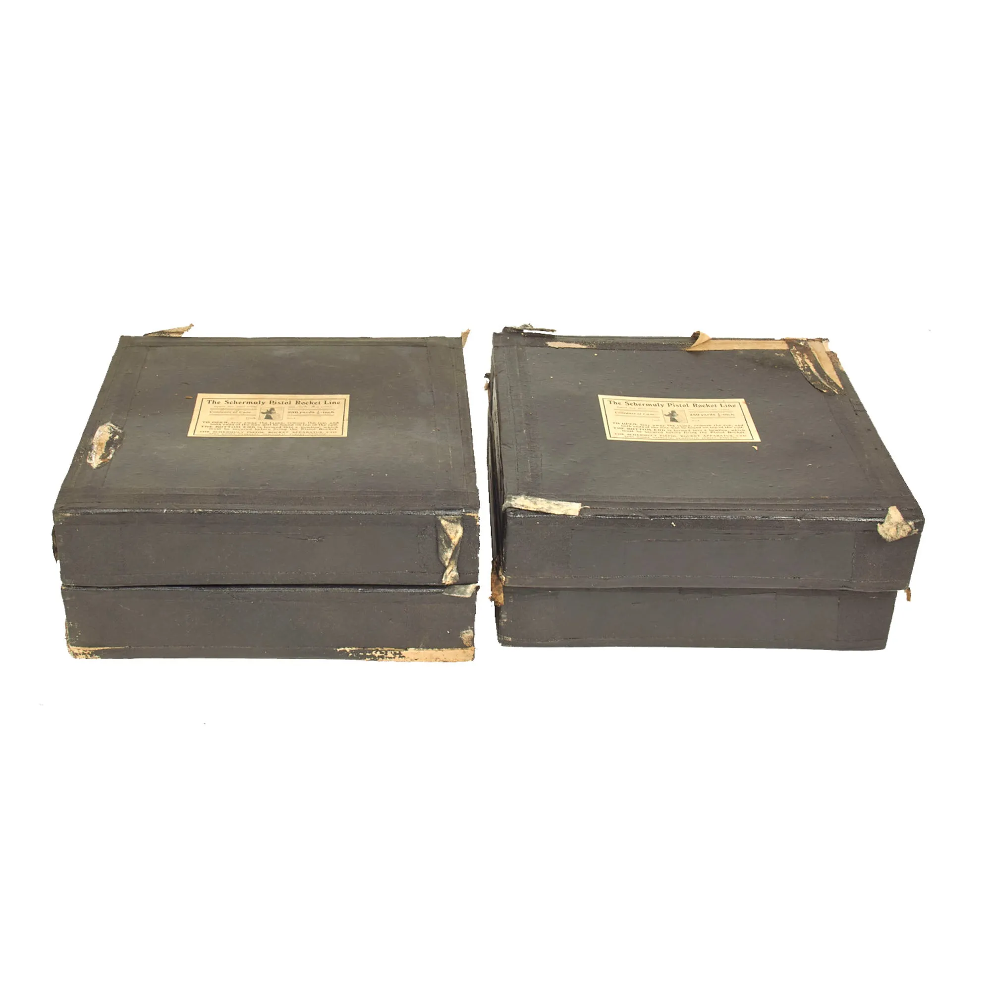 Original British Pre-WWII Schermuly Pistol Rocket Apparatus Rescue Line Thrower Set in Case - Serial No 65213