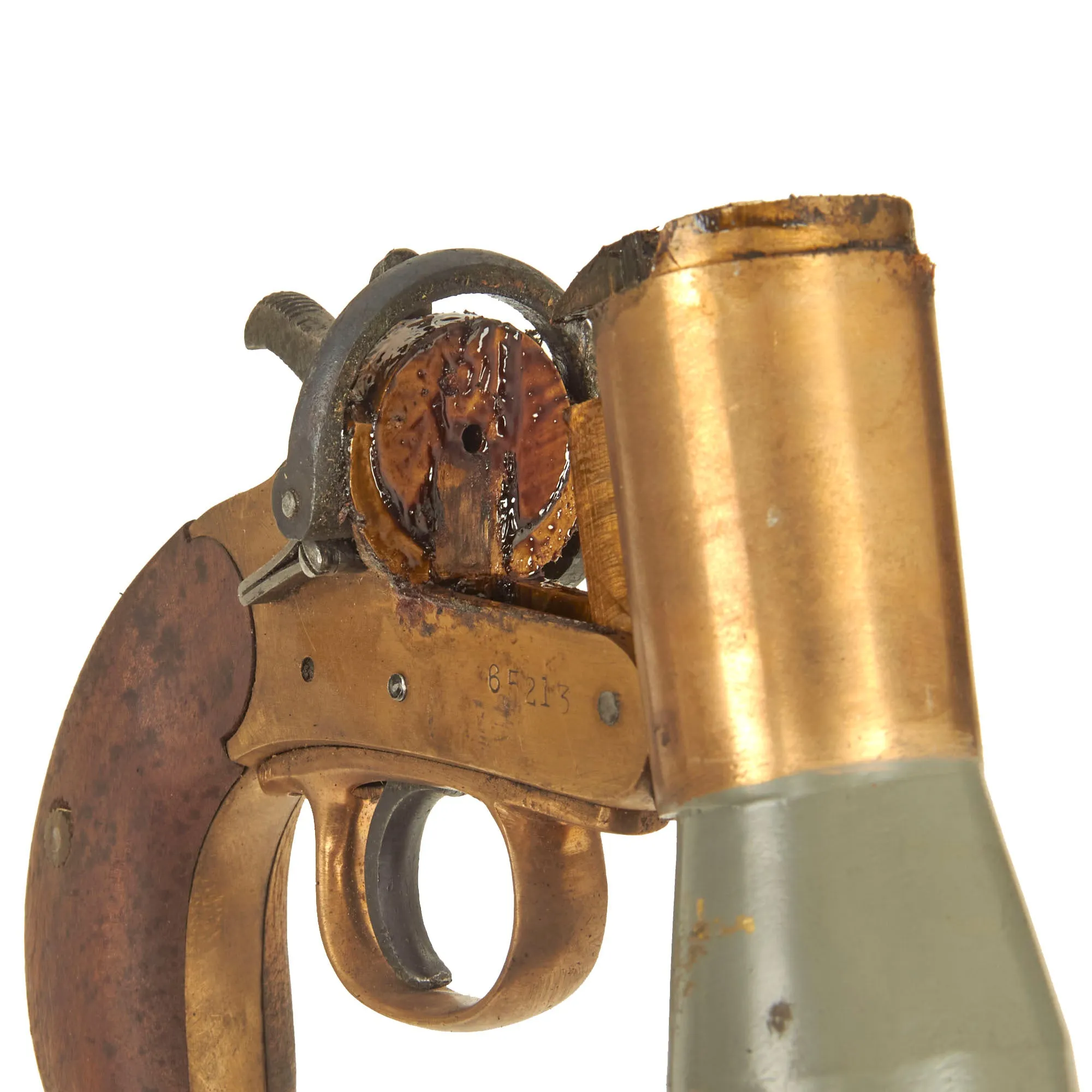 Original British Pre-WWII Schermuly Pistol Rocket Apparatus Rescue Line Thrower Set in Case - Serial No 65213