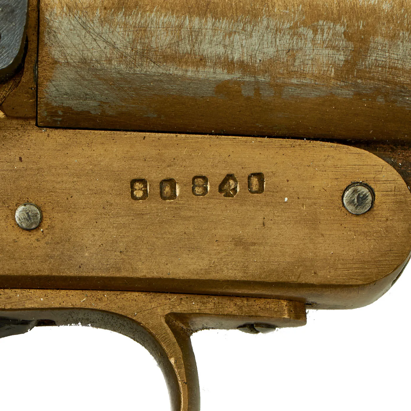 Original British Pre-WWII Schermuly Pistol Rocket Apparatus Rescue Line Thrower Set in Case - Serial No 80840