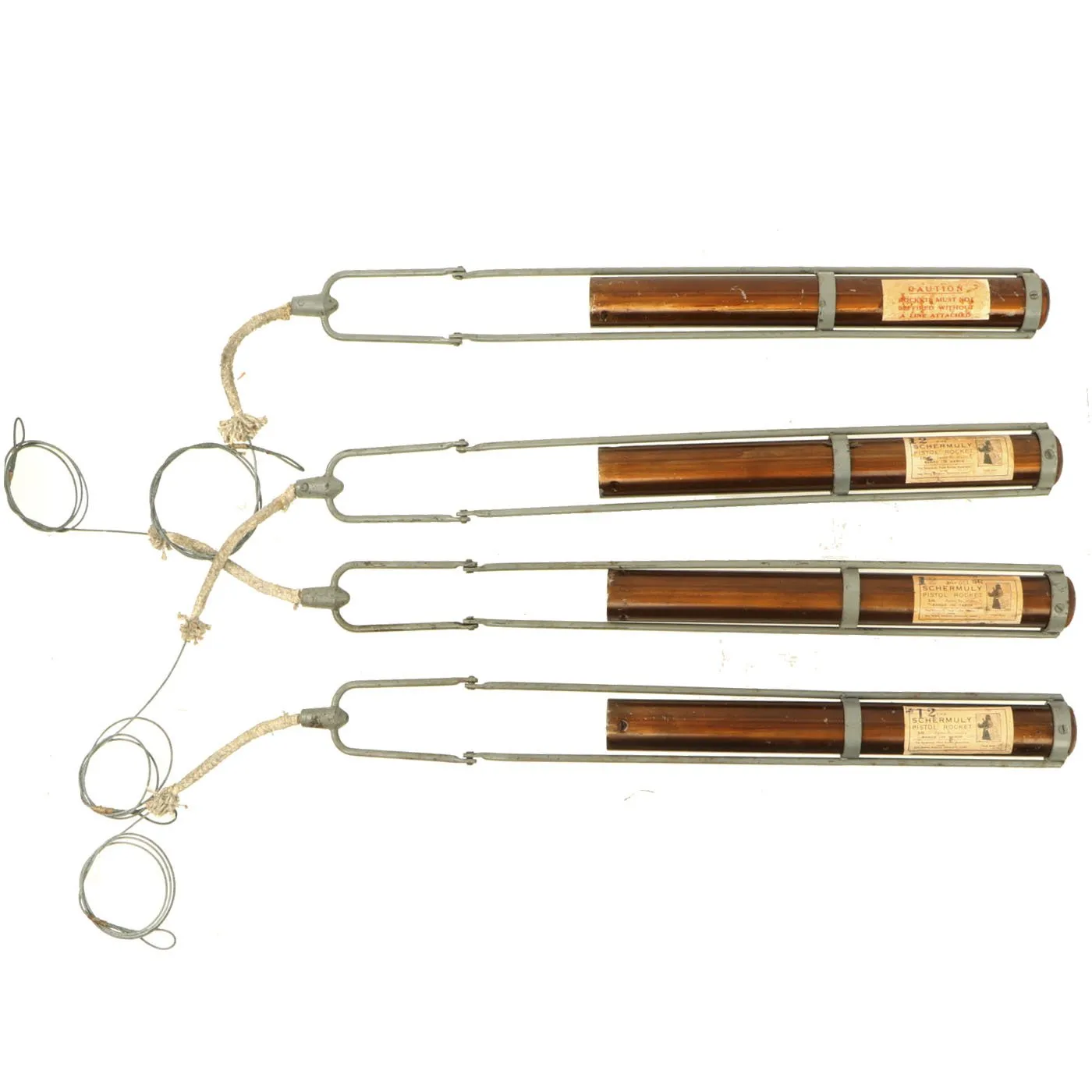 Original British Pre-WWII Schermuly Pistol Rocket Apparatus Rescue Line Thrower Set in Case
