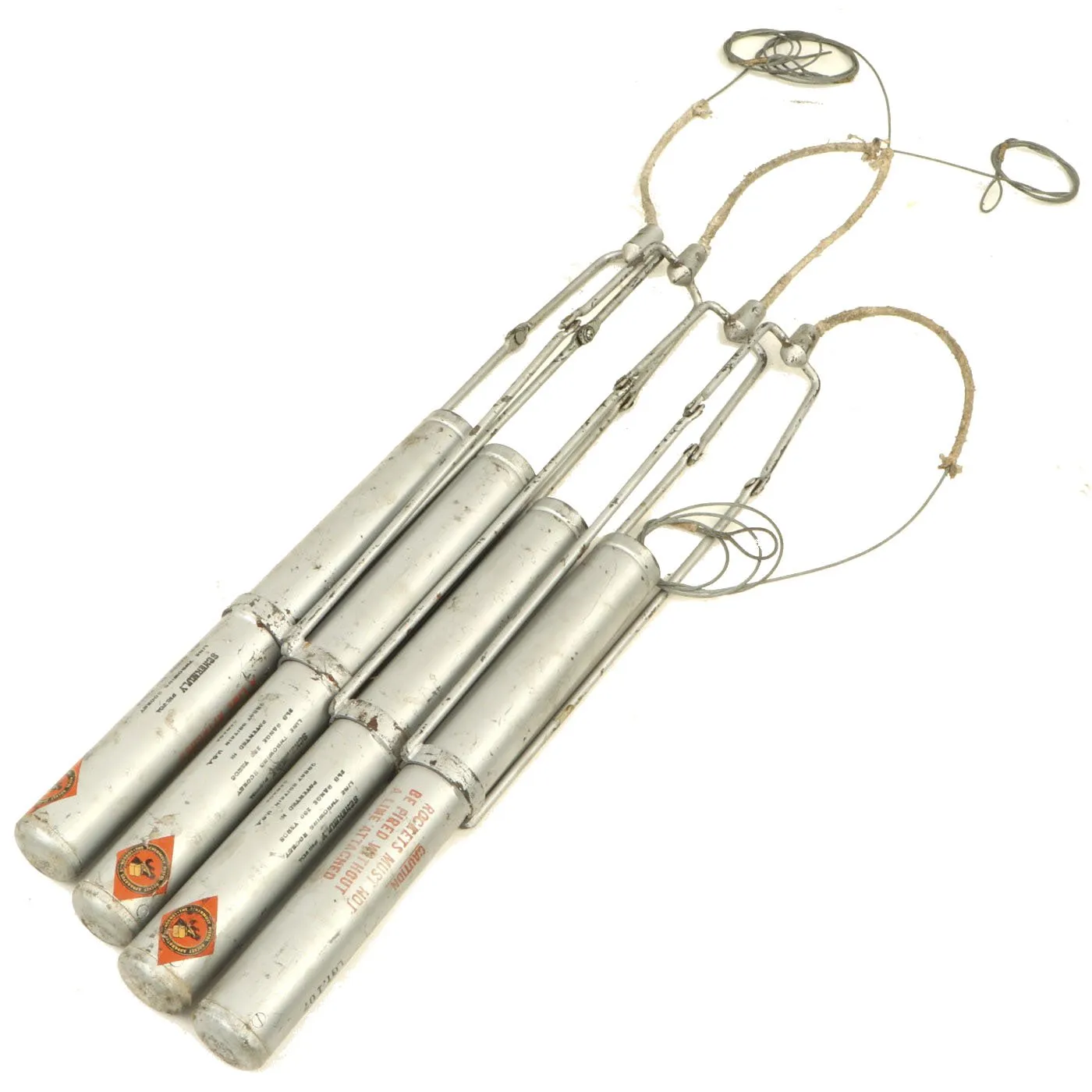 Original British WWII Era Schermuly Pistol Rocket Apparatus Rescue Line Thrower Set in Case