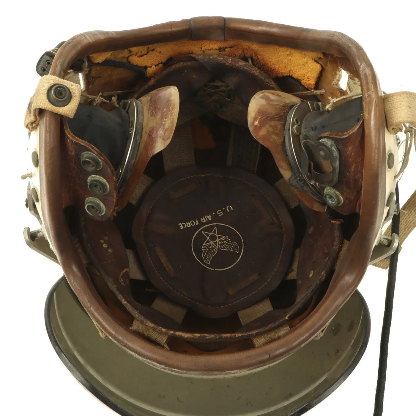 Original Cold War U.S. Air Force P-4A Flight Helmet with Tint Visor
