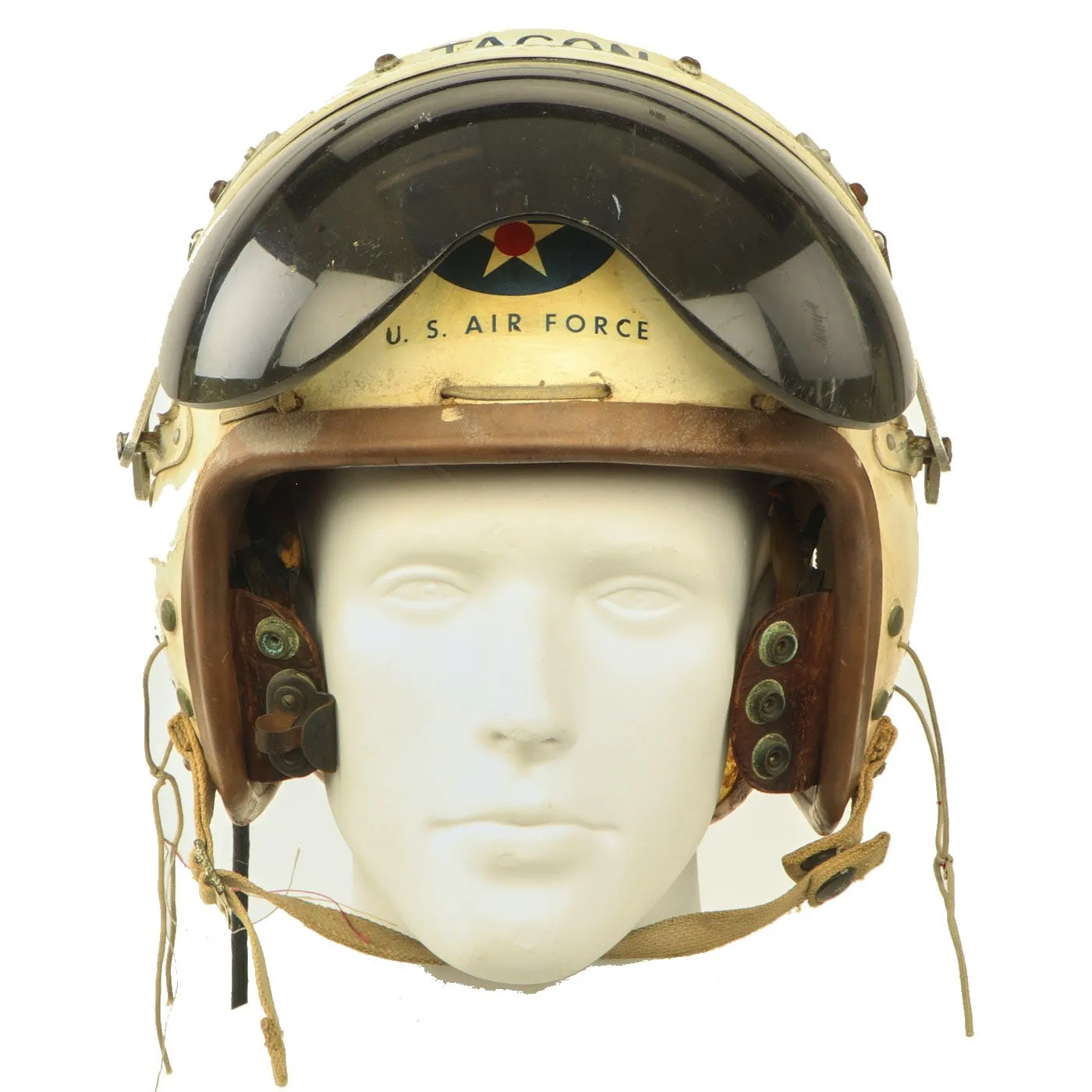Original Cold War U.S. Air Force P-4A Flight Helmet with Tint Visor