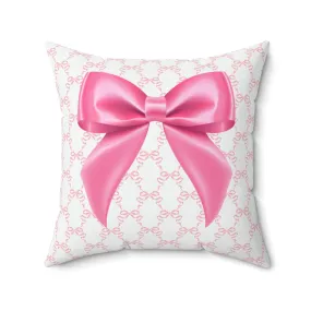 Pink Coquette Bow Pillow Cover Only
