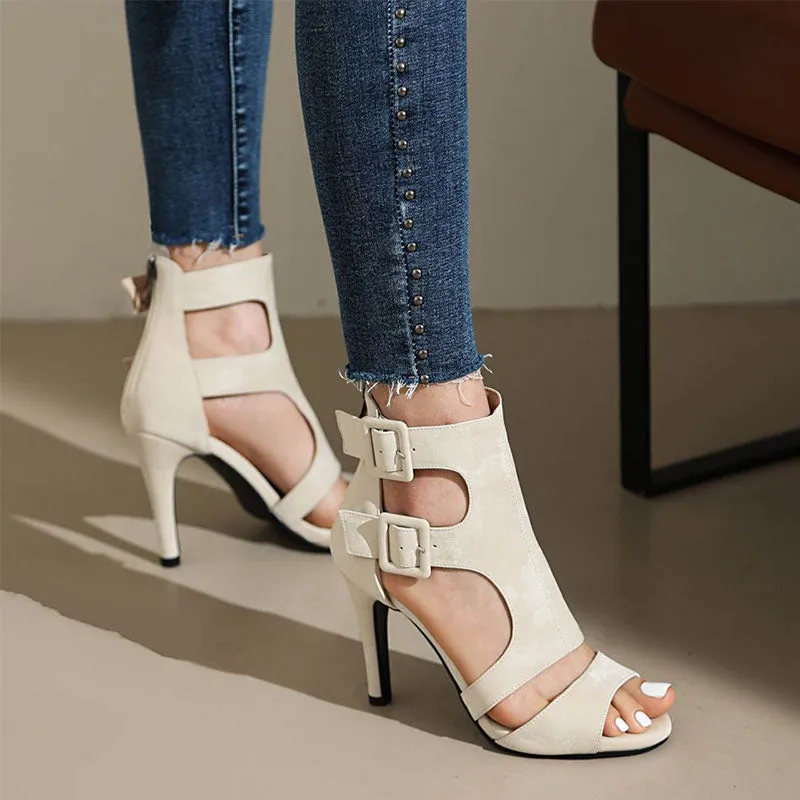 QIQI Women's 7cm/9.5cm Heel Rubber Sole Heels Dance Boots Jazz Street Sole Dance Shoes