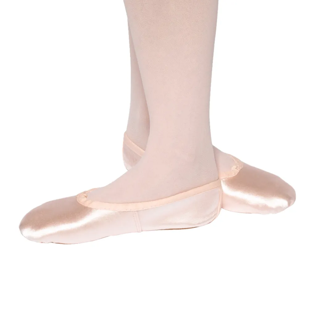 SALE - WIDE FIT PINK SATIN BALLET SHOES - CHILD SIZE 10