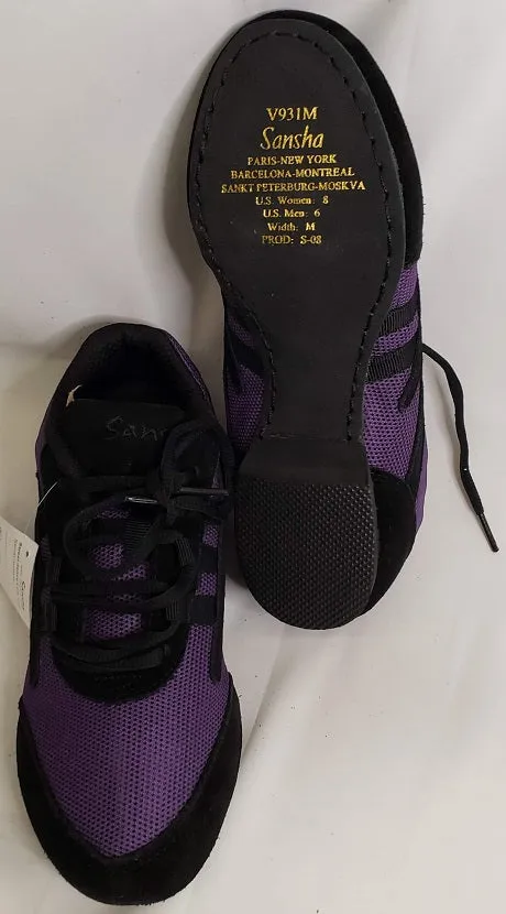 Salsera -- Full Suede Sole Dancesneaker -- Purple/Black