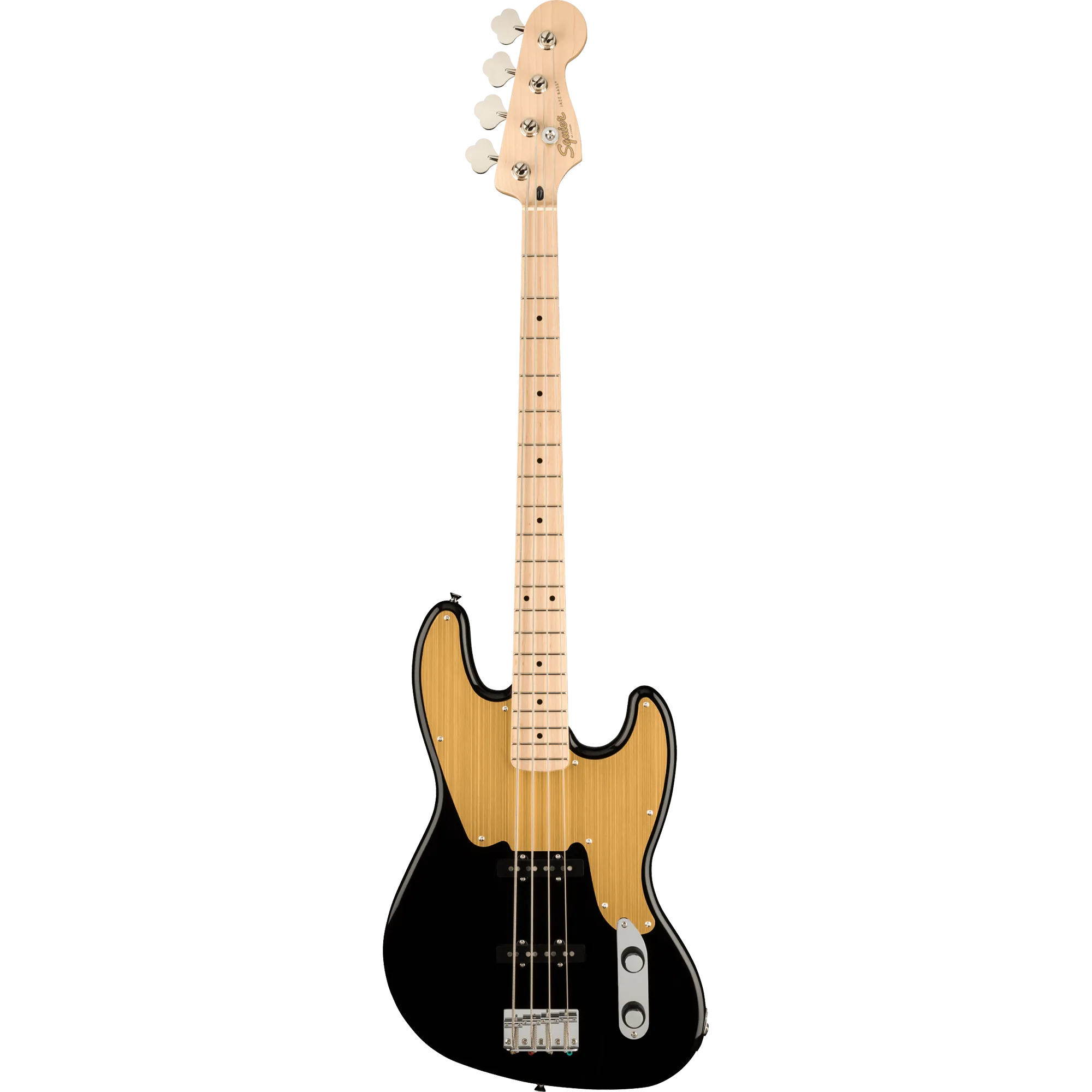 Squier Paranormal Jazz Bass '54, Maple, Gold Anodized Pickguard, Black