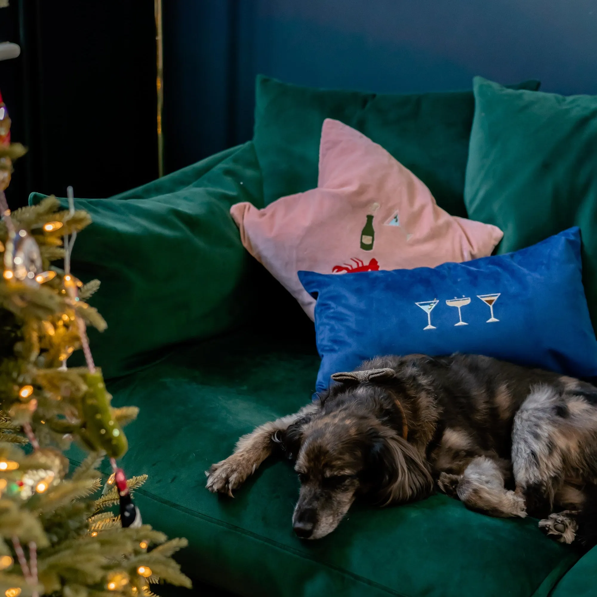 The Cocktail Cushion - Navy