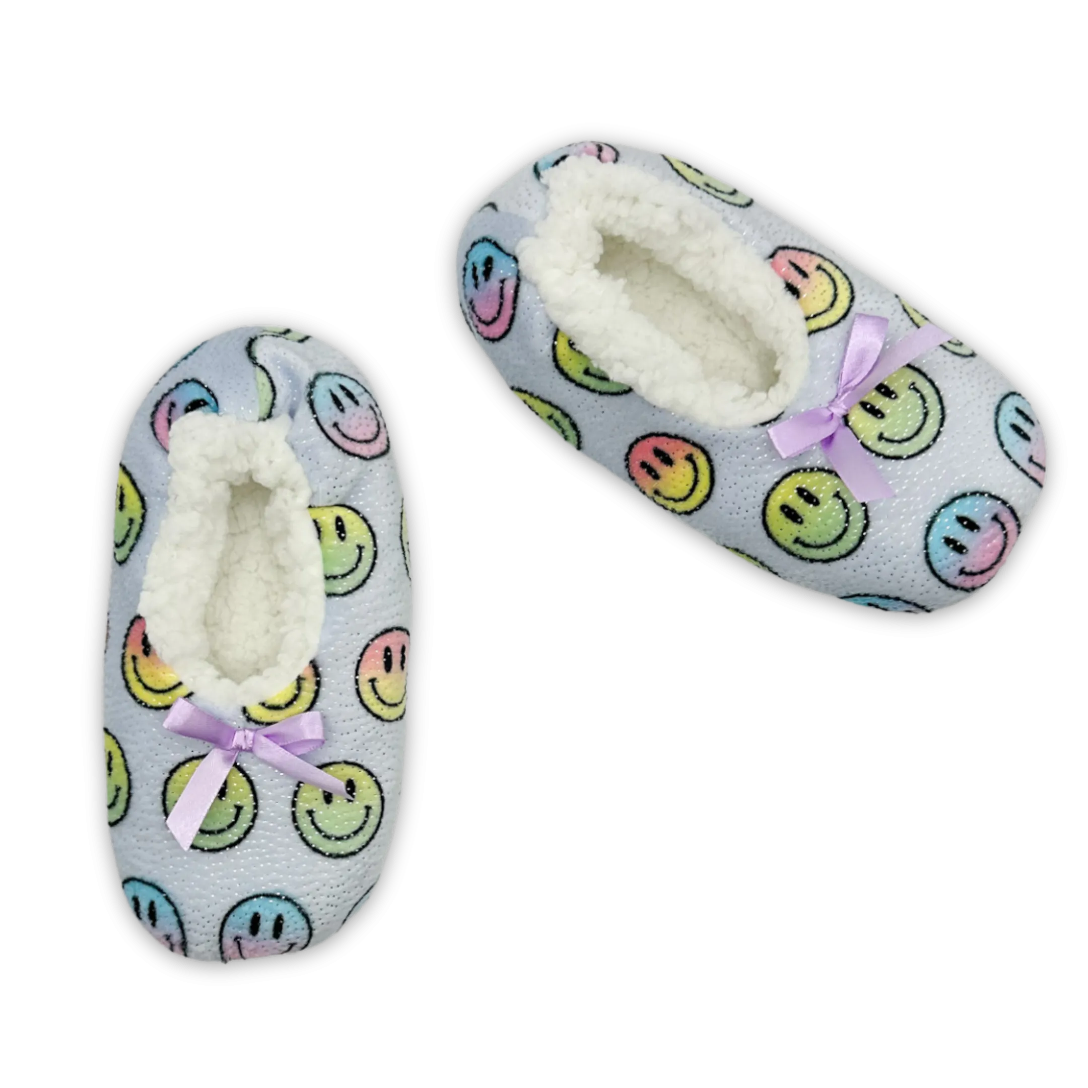 Tie Dye Smiley Faces Fuzzy Babba® Slipper Socks
