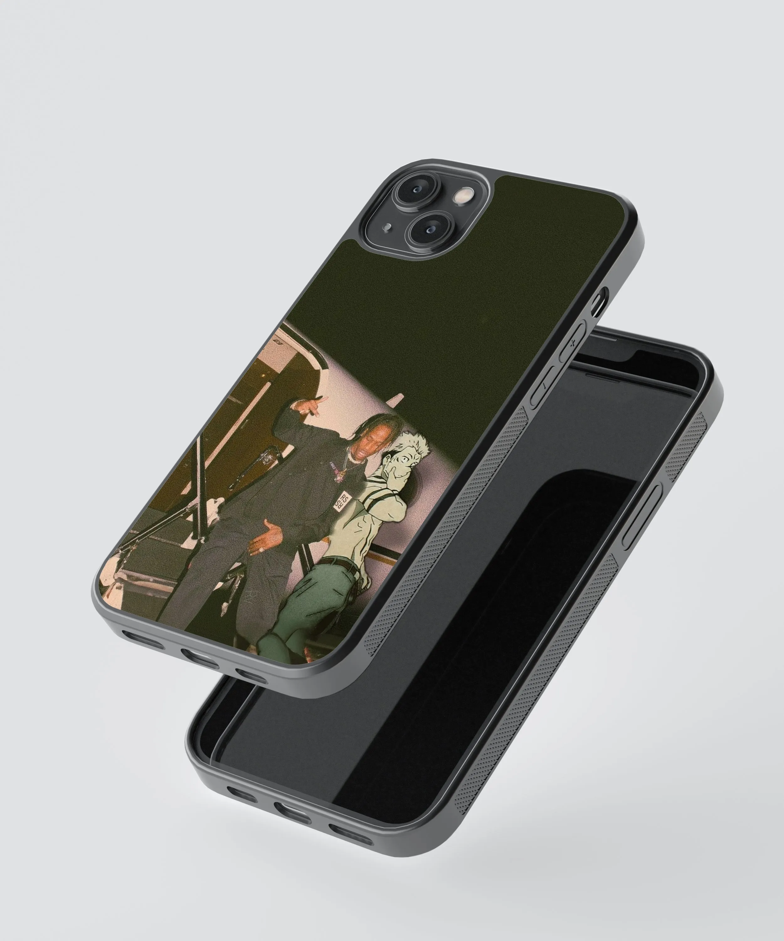 Travis Scott & Sukuna Anime Glass Phone Case Cover