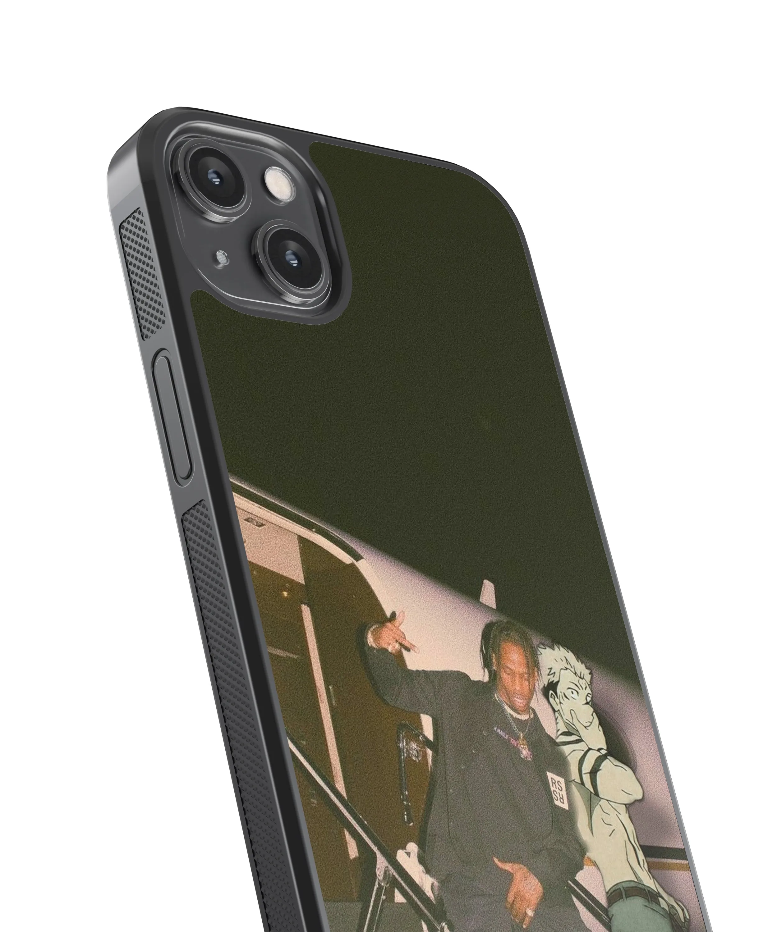 Travis Scott & Sukuna Anime Glass Phone Case Cover