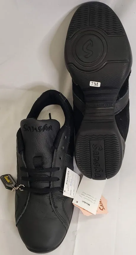 Tundra -- Leather Full Sole Dancesneaker -- Black