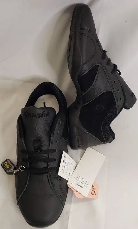 Tundra -- Leather Full Sole Dancesneaker -- Black