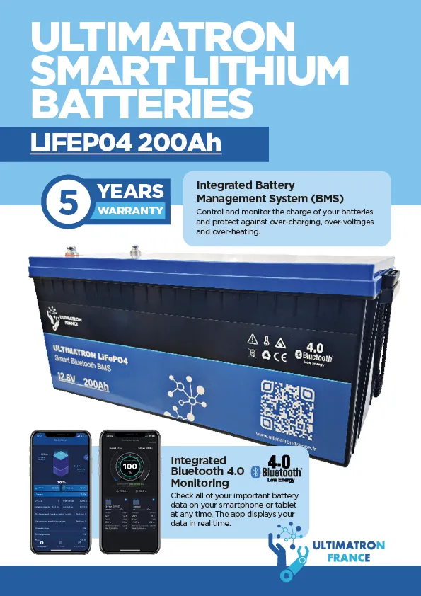 Ultimatron LiFePO4 Smart Bluetooth BMS 12.8V Batteries