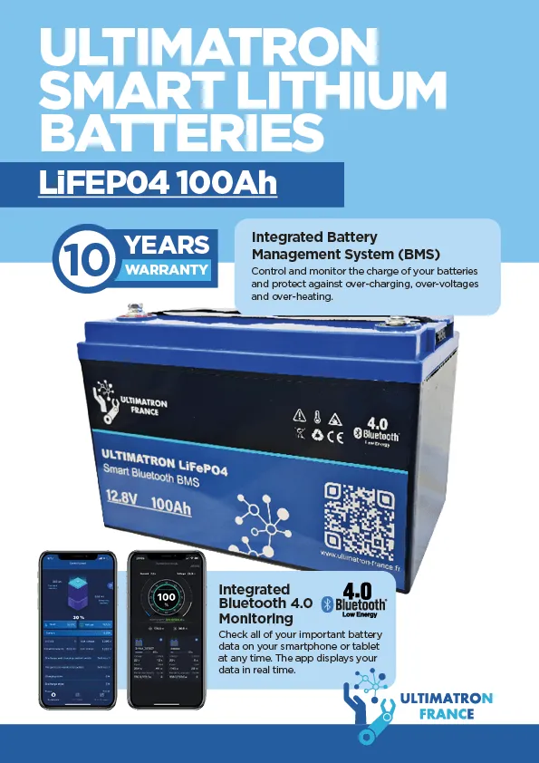 Ultimatron LiFePO4 Smart Bluetooth BMS 12.8V Batteries