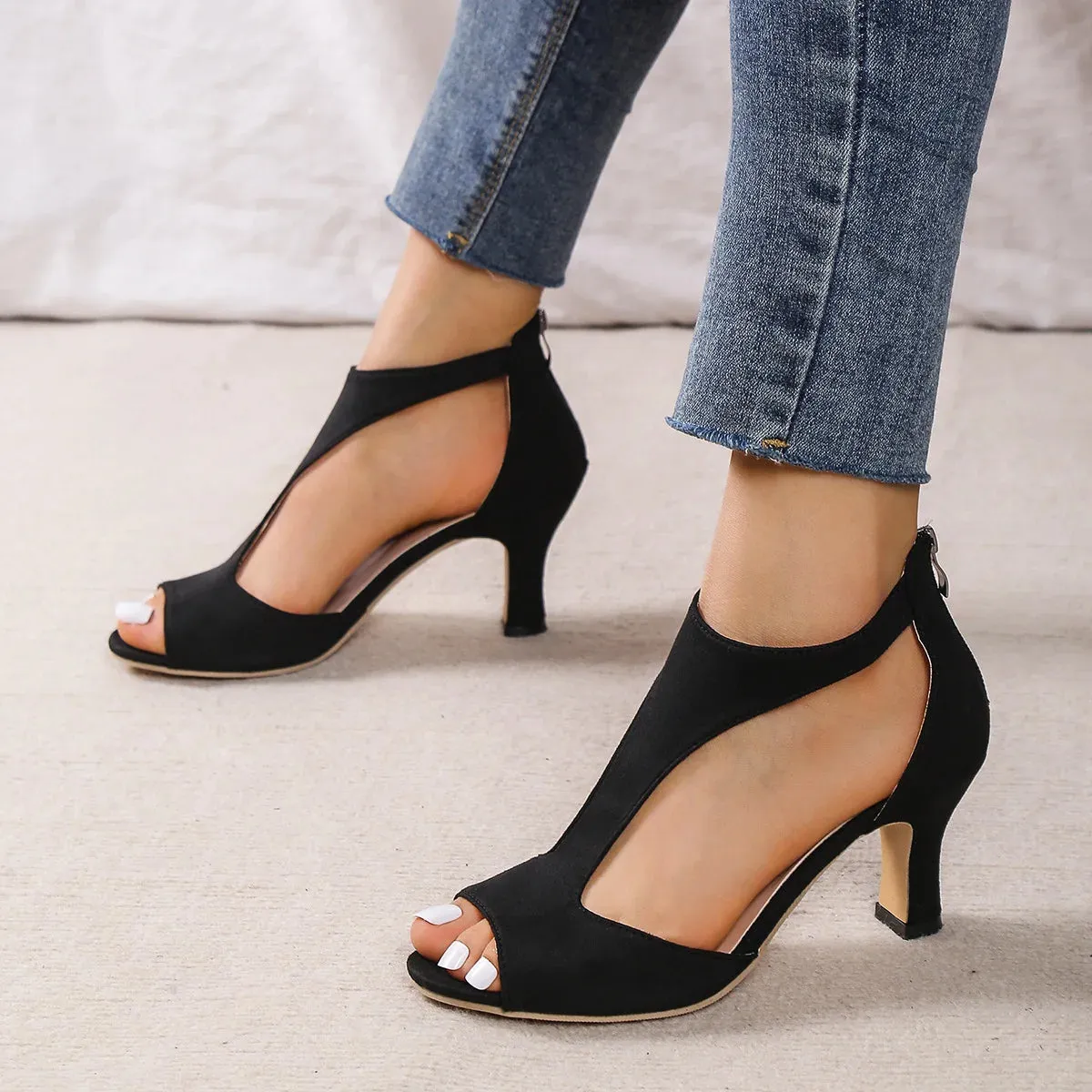 Wjczt Performance Latin Dance Shoes for Women High Heel 6cm Wedding Party Ballroom Rubber Sole Sexy Sandals 2024 fall Free Shipping