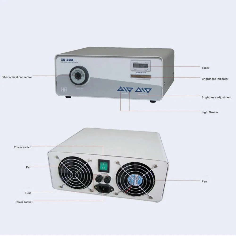 XD-303-80W 80W LED High Brightness Fiber Optic Endoscope Microscope High Power LED Medical Cold Light Source